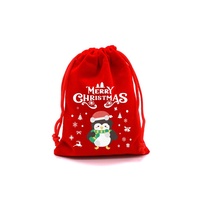 Sacs cadeaux de Noël rouges en gros pour bonbons, collations, emballage de pommes, décoration