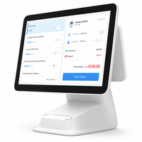 Sistema POS J4125 Económico con Windows 8+128, Todo en Uno, Pantalla Táctil, Caja Registradora con Pantalla Secundaria de 10.1 Pulgadas e Impresora Integrada de 58 mm