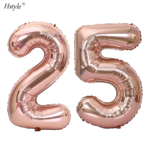 Pancarta de Feliz Cumpleaños, Globos de Número <span class=keywords><strong>25</strong></span> en Oro Rosa, Globos de Confeti en Oro Rosa, Artículos para Fiesta de <span class=keywords><strong>25</strong></span> Cumpleaños SET016 - Product Image 6