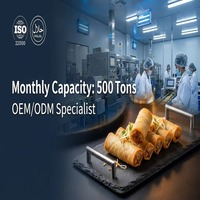 Rollitos de Primavera de Verduras Congelados con Piel Delgada y Crujiente, Enrollados a Mano, IQF, Precio de Fábrica para Exportación a Granel, MOQ Bajo
