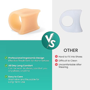 Hammertoe <strong>Corrector</strong> Pack <strong>Toe</strong> Splints Soft Gel <strong>Toe</strong> Straighteners Realign Bent Curled Crooked <strong>Claw</strong> Hammer <strong>Toes</strong> Comfortable Beige - Product Image 5