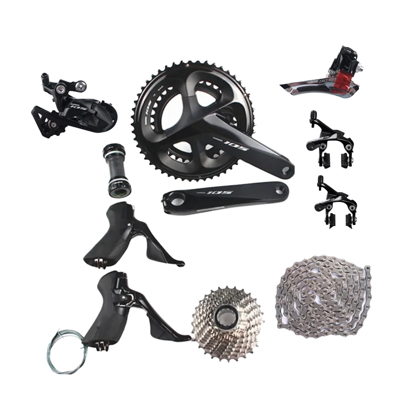 Для велосипеда Shimano 105 R7000 2x11-скоростной шоссейный велосипед групповой набор 165-175 мм кренксет R7000 Задний рычаг R7010 тормоз HG601 шоссейный велосипед