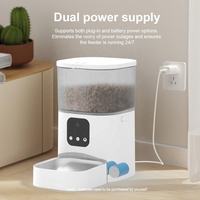 Distributeur automatique intelligent pour animaux de compagnie avec contrôle WiFi via application mobile, commande vocale, surveillance par caméra, minuterie d'alimentation, capacité de 3L, batterie rechargeable portable
