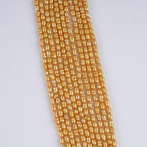 ลูกปัดมุกน้ำจืดธรรมชาติขายส่ง ขนาด 3-4/4-5 มม. ร้อยเชือก สีขาว สำหรับทำสร้อยคอเครื่องประดับแฮนด์เมด - Product Image 3