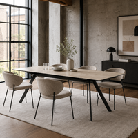 Usine chinoise vend des tables à manger rectangulaires modernes sur mesure avec pieds en métal et plateau en céramique et verre trempé