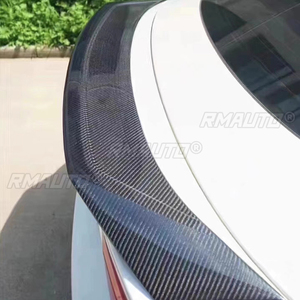 สปอยเลอร์วัสดุคาร์บอนไฟเบอร์แท้คุณภาพสูงสไตล์ R สำหรับ Audi A7 S7 RS7 ปี 2013-2018 สปอยเลอร์หลังคาร์บอนไฟเบอร์ปีกหลัง - Product Image 5