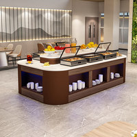 Table de buffet commerciale pour hôtels, restaurants, cantines, présentoir de fruits et desserts, îlot de service, table de récupération des aliments