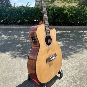 Aiersi Marken-Musikinstrument 4-Saitige E-Gitarre mit Massiver Fichtendecke Akustische Gitarre - Product Image 1