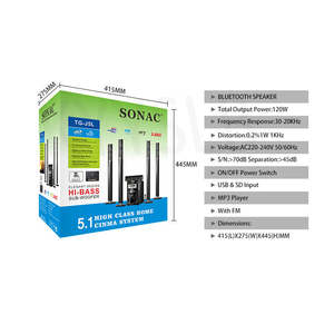 ลำโพงซับวูฟเฟอร์ไร้สายบลูทูธ 5.1 ระบบโฮมเธียเตอร์สำหรับทีวี โทรศัพท์มือถือ <span class=keywords><strong>คาราโอเกะ</strong></span> ซาวด์บาร์ ลำโพงร้องเพลง - Product Image 6