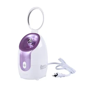 Purple Spa face steamer portable vapozone beauty salon facial steamer with mirror