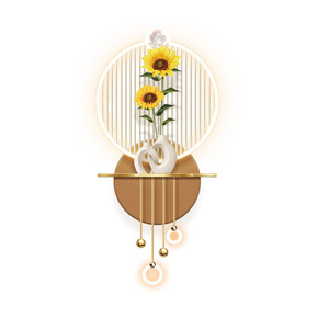 50*106CM di lusso High-End 3D girasole lampada da parete a LED decorazione per la casa appeso pittura <span class=keywords><strong>con</strong></span> arte <span class=keywords><strong>con</strong></span> motivo Still Life - Product Image 5