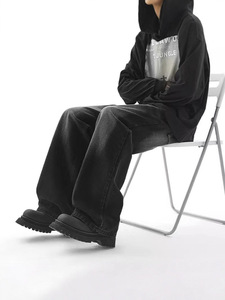 Jeans pour hommes de haute qualité, classiques, <span class=keywords><strong>vintage</strong></span>, délavés, décontractés, streetwear, pantalons <span class=keywords><strong>baggy</strong></span>, unisexe, surdimensionnés, amples, en denim - Product Image 6
