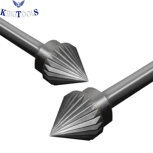 SJ 60 °   Fraise à chanfreiner en carbure de tungstène à coupe nette, queue de 1/4 po, compatible <span class=keywords><strong>Dremel</strong></span> pour le chanfreinage des vis à bois - Product Image 4