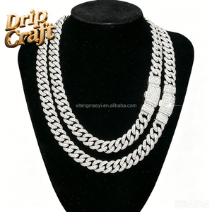 Nueva Cadena Cubana de Hip-hop de 12 mm con Triple Hilera de Diamantes de Imitación, Totalmente Cubierta de Diamantes de Imitación y Chapada en Oro, Imprescindible para los Amantes de la Moda. - Product Image 3