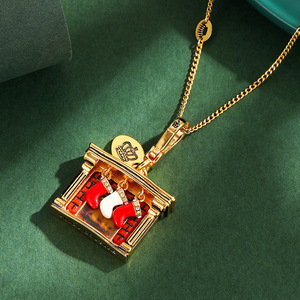 Collar <span class=keywords><strong>colgante</strong></span> vintage esmaltado con diseño de <span class=keywords><strong>chimenea</strong></span> - Product Image 4