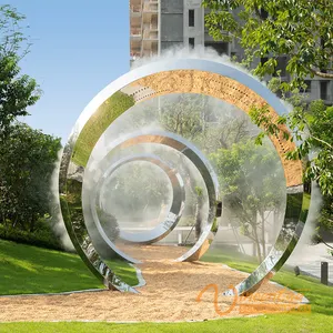 Vincentaa Trendy Design Of Modern Outdoor Garden Art Metal Sculpture Water Mist Sculpture