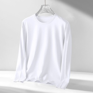 T-shirt à manches longues col rond pour <span class=keywords><strong>homme</strong></span>, couche de base légère, à porter à l'intérieur ou à l'extérieur, polyvalent, confortable et personnalisable - Product Image 2