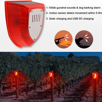 Lampu Alarm Surya Magnet Pull Wire 911M dengan Detektor Gerak, Suara Siren Keamanan 129db, Lampu Tahan Air, Lampu Strobo Alarm Surya