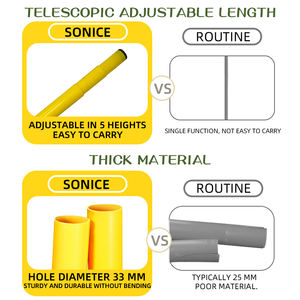 Set de Postes de Slalom para Entrenamiento de Agilidad de <span class=keywords><strong>Fútbol</strong></span>, Equipo de Entrenamiento de <span class=keywords><strong>Fútbol</strong></span> de Plástico - Product Image 5