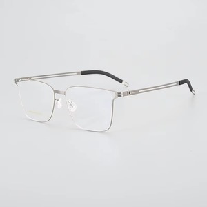 <span class=keywords><strong>Lunettes</strong></span> optiques en titane pour <span class=keywords><strong>femmes</strong></span> avec verres anti-lumière bleue AC à motif diamant, style rectangulaire, motif uni - Product Image 2