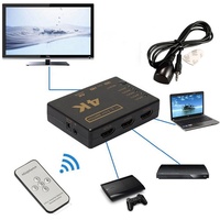 Conmutador HDMI 5 en 1, 5x1, 4K 30Hz, 5 Puertos, con Control Remoto y Receptor IR - HDMI 4K de 5 Puertos