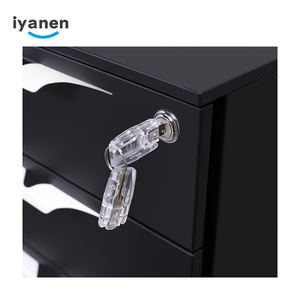 خزانة متحركة من IYANEN بثلاثة أدراج، خزانة فولاذية لتخزين الملفات المكتبية مع عجلات - Product Image 3