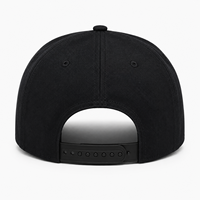 Gorras Trucker de Fabricante con Visera Alta, Laterales Personalizados, Logotipo Bordado, 5 Paneles, Negras, Cierre a Presión