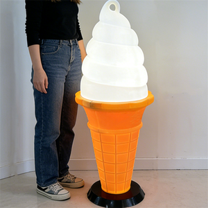 95cm Adjustable Color Light Bulb Plastic Eco-Friendly Ice Cream Shape Outdoor Decor Model <b>UK</b> <b>Plug</b> Shop Front Advertising Display - Product Image 3