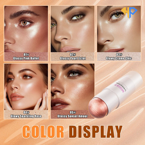 Ensemble de surligneurs personnalisés, mignons, à haute pigmentation, métalliques, pailletés, en stick, maquillage vegan, surligneur pour le visage, marque privée - Product Image 2