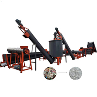 Ligne complète de lavage et de recyclage des flocons de PET, machine de tri, de broyage, de lavage et de séchage des bouteilles en plastique usagées