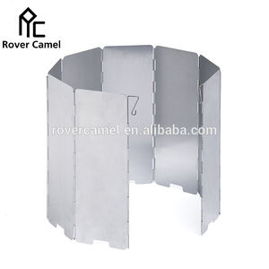 <span class=keywords><strong>Pare</strong></span>-vent pour réchaud de camping en aluminium pliable, <span class=keywords><strong>pare</strong></span>-vent pour barbecue de randonnée en plein air, 8/9/10 plaques - Product Image 4