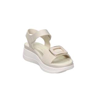 Sandales compensées Donna Serena pour femme, beige, talon de 5 cm, taille 38, chaussures de marche confortables - Product Image 4