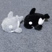 Peluche baleine Beluga de 13 cm avec rembourrage en coton et en coton PP, porte-clés et breloque de sac mignons, cadeau pour les fêtes