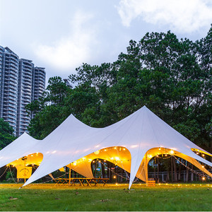 Toldo para Exteriores, Protección Solar, para Fiestas y Eventos, Lona Impermeable para Camping, Resistente, Portátil, con Postes de Acero, Carpa de Tres Picos - Product Image 3