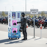 Machine de nettoyage de casques de moto, distributeur automatique de nettoyage de casques, système commercial à double tête