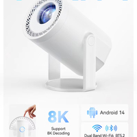 Proyector Android 4K de Alta Calidad con WiFi, BT, Cuatro Núcleos, Proyector Inteligente para Cine en Casa, Compatible con Fire TV Stick y TV Stick