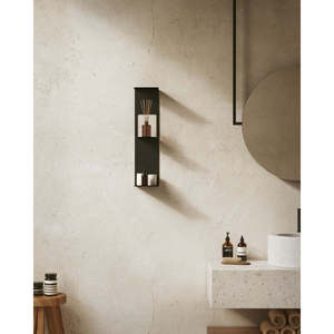 Étagère murale verticale en métal Finn, acier thermolaqué mat, style industriel moderne, pour salon, bureau, rangement mural - Product Image 3