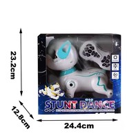 Éducation précoce Smart RC Robot chien jouet enfants télécommande en plastique aboiements cascadeur chiot avec programmation électrique marche AI chien