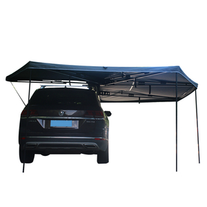 Auvent latéral de voiture XL <span class=keywords><strong>270</strong></span> degrés autoportant en toile avec double bras, design pliable imperméable toutes saisons - Product Image 5
