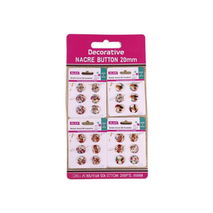 Bottoni decorativi in madreperla Ilan da 20 mm, bottoni artigianali per cucito e lavori creativi - Product Image 1