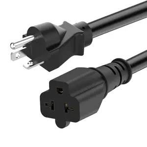 Kabel ekstensi 12AWG 125V 20 Amp Nema 6-20p kabel ekstensi pekerjaan berat