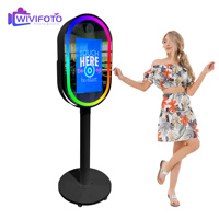 Portable DSLR Selfie Booth Anneau Lumière Machine Caméra Vidéo Miroir Photo Booth avec Flight case