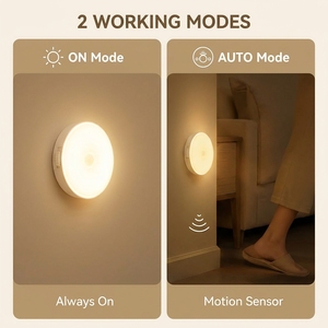 Rechargeable <b>Motion</b> <b>Sensor</b> <b>Light</b> 3000K Warm White Magnetic <b>LED</b> Night <b>Light</b> Type C for Closet Cabinet Hallway - Product Image 2