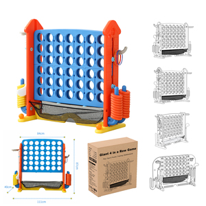 Juego Gigante 4 en Línea para Niños y Adultos, Juego Jumbo 4 en Línea con Aro de Baloncesto, Juego de Golf y Juguetes de Lanzamiento de Anillos - Product Image 1
