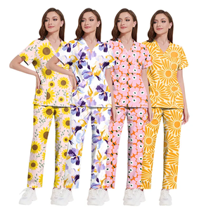 <span class=keywords><strong>Divisa</strong></span> Ospedaliera da Donna con Stampa Cartoon, Nuovo Set con Pantaloni Dritti, Comoda Uniforme per Infermiere e Medici - Product Image 5
