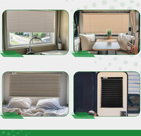 Stores plissés RV, tissu polyester, protection de la vie privée et blocage de la lumière du soleil, pour camping-car, caravane, fenêtre de camping-car