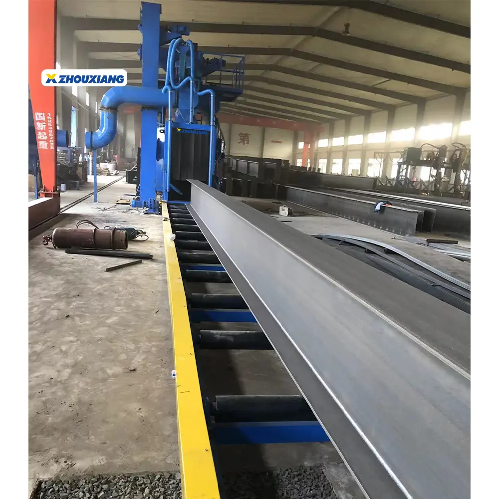 Powerful H Beam Steel Profiles Roller Conveyor Shot Blasting Machine For Sale