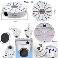Aluminium CCTV-beugel met aansluitdoos en CCTV-camera standaard plafondbeugel en verstelbare CCTV-beugel 60-120CM