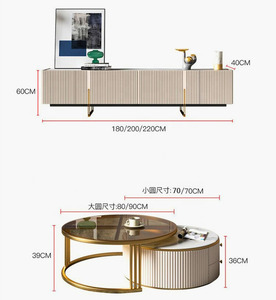 Moderno semplice tavolino rotondo <span class=keywords><strong>in</strong></span> <span class=keywords><strong>vetro</strong></span> con deposito telescopico per il piccolo soggiorno di casa <span class=keywords><strong>in</strong></span> <span class=keywords><strong>legno</strong></span> - Product Image 4
