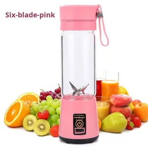 2025 Nuova Frullatore Portatile Elettrico Wireless USB Ricaricabile con Lama in Acciaio Inox, <span class=keywords><strong>Mini</strong></span> Mixer per Alimenti da 380ml per Esterni - Product Image 4